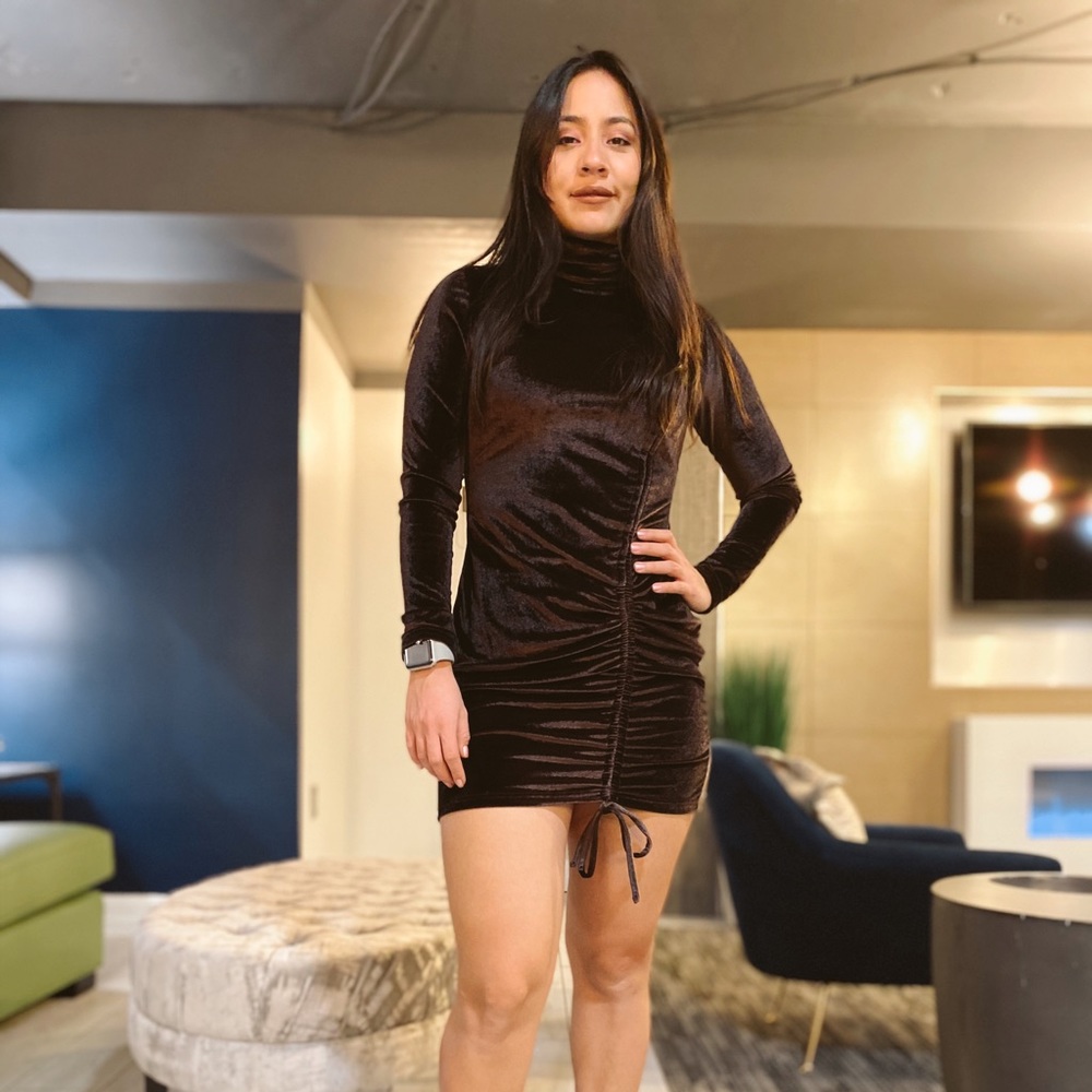 High neck dress